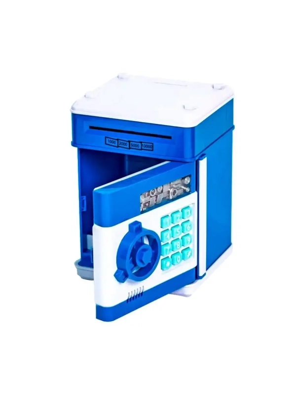 Сейф-копилка для ребенка синяя Сейф-копилка для ребенка синяя